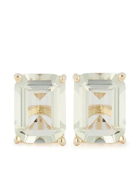 Mateo 14kt yellow gold green amethyst stud earrings Gold GAST02