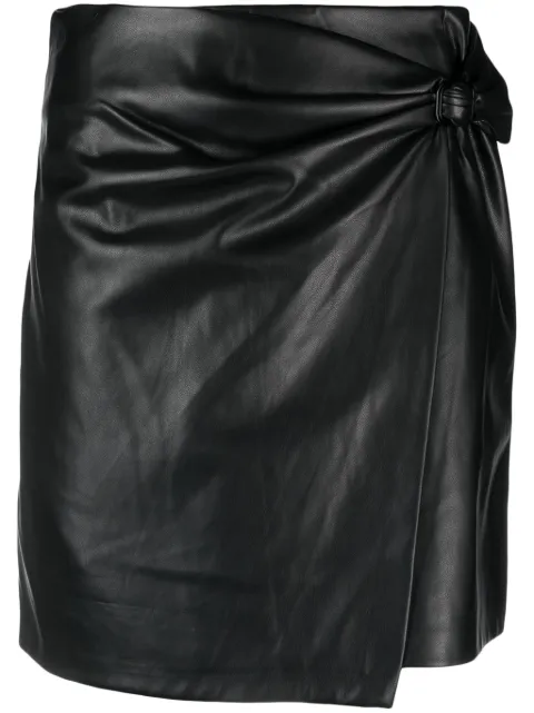 DKNY mid-rise wrap miniskirt Black P3GN7U41