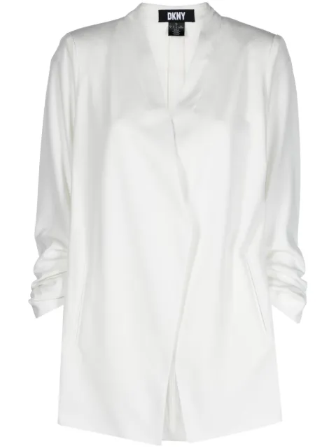 DKNY V-neck long-sleeve blazer White P9RCAAWI