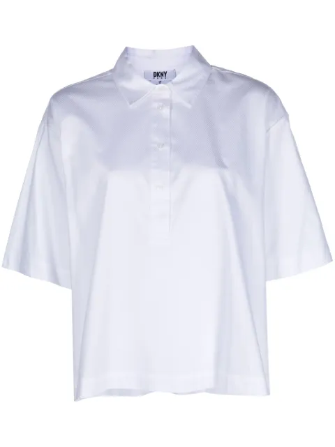 DKNY short-sleeve cotton shirt White P3DA0S59