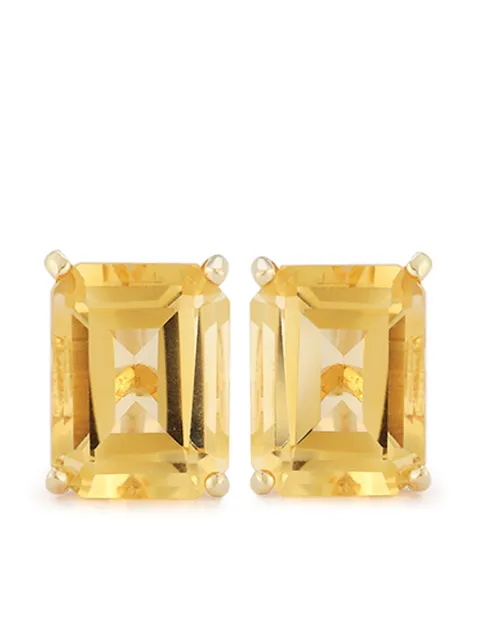 Mateo 14kt yellow gold green amethyst stud earrings Gold CTST02
