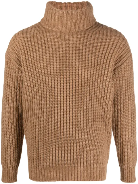 Roberto Collina roll-neck chunky-knit jumper Brown RP47203