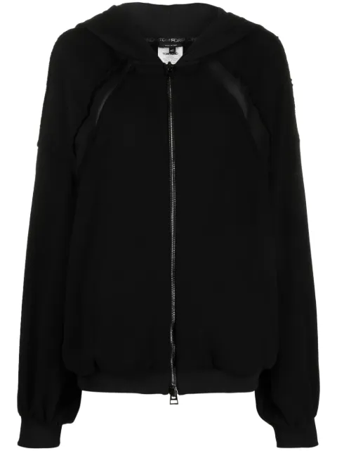 TOM FORD panelled zip-up hoodie Black FLJ047JEX014