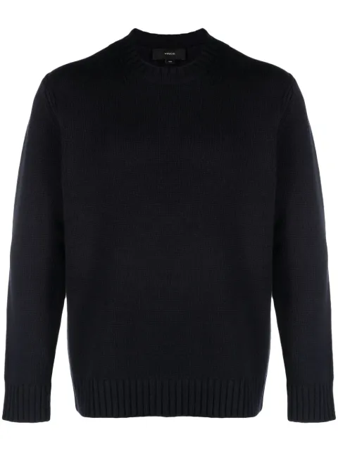 Vince crew-neck wool-blend jumper Blue M97386359A