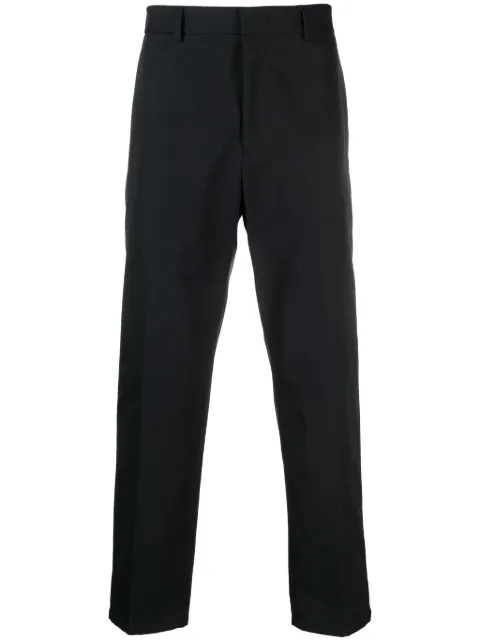 Jil Sander straight-leg cotton trousers Blue J21KA0011J45162