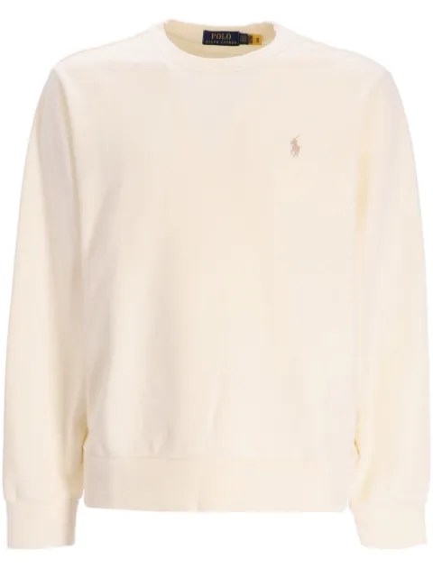 Polo Ralph Lauren logo-embroidered crew-neck sweatshirt Neutrals 710916689003