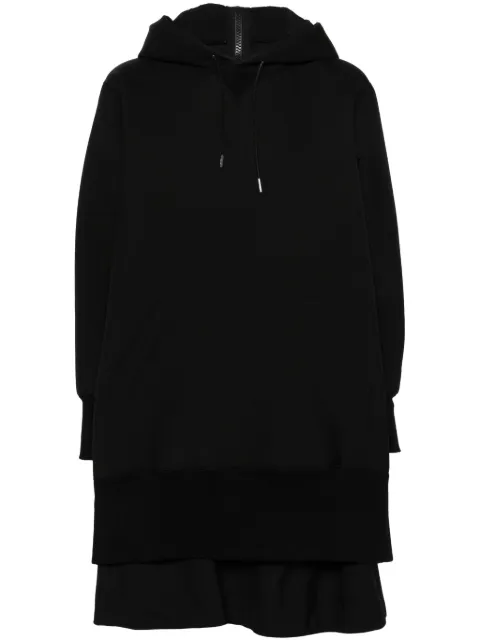 sacai layered-design cotton sweatshirt Black 2306769