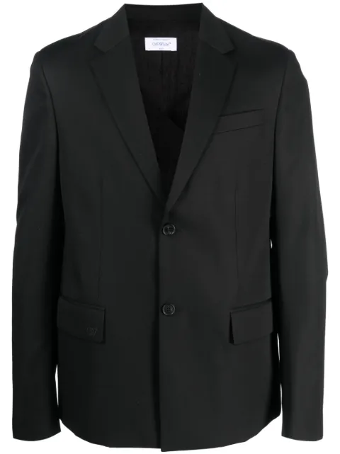 Off-White single-breasted wool blazer Black OMEN063F23FAB001
