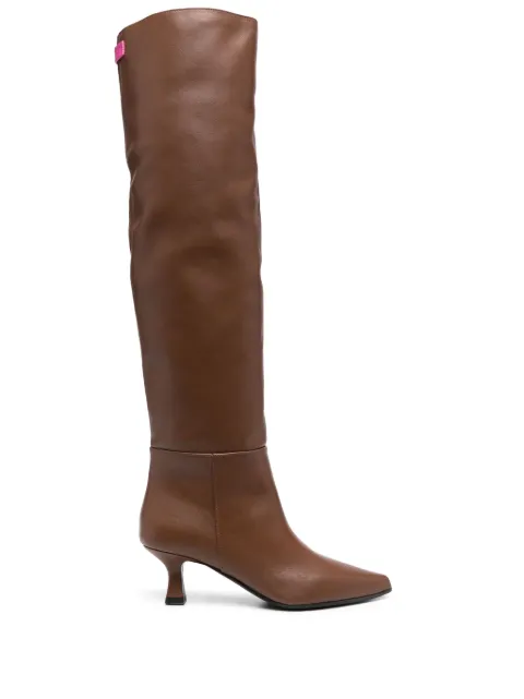 3juin 65mm knee-length leather boots Brown 324W9001J0871