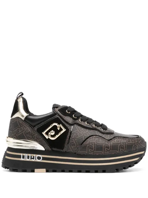 LIU JO logo-print chunky-sole sneakers Brown BF3013EX057S