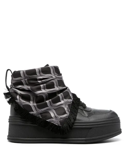 LIU JO Selma scarf-detail sneakers Black BF3131PX2152