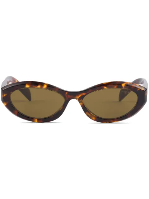 Prada Eyewear Symbole oval-frame sunglasses Brown SPR26ZC55E14L