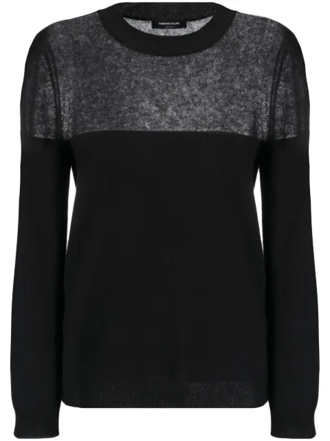 Fabiana Filippi crew-neck long-sleeve jumper Black MAD223F3350000H739