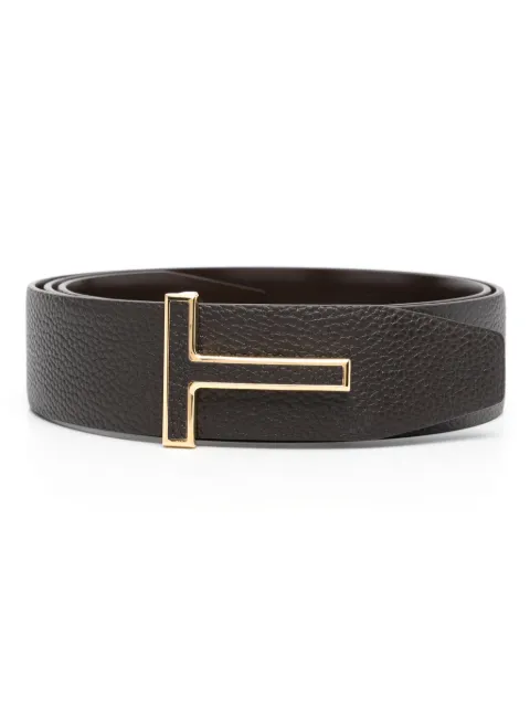TOM FORD logo-buckle leather belt Brown TB248LCL237G