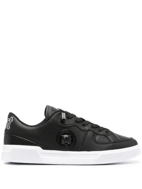Just Cavalli logo-patch leather sneakers Black 75QA3SB5ZP279