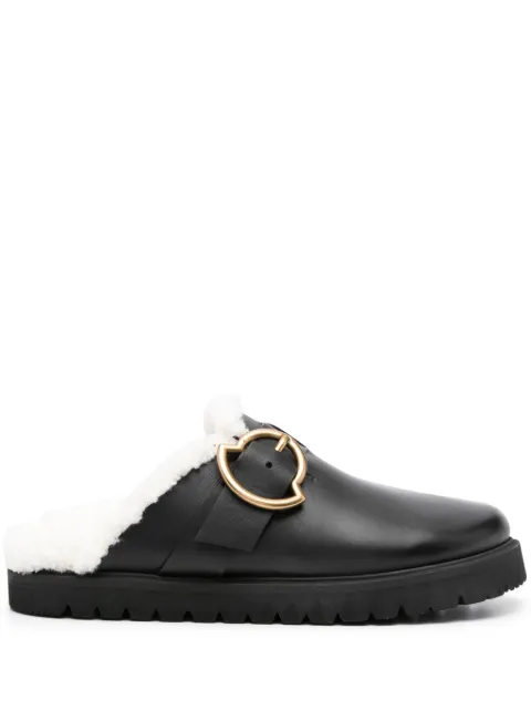 Moncler Bell leather mules Black I209B4M00110M3596