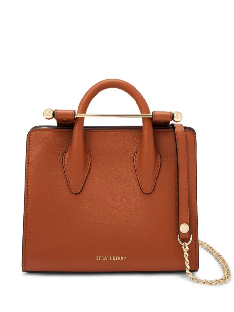 Strathberry nano Strathberry leather tote bag Brown 20204100175455