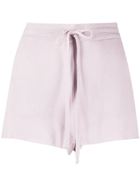 Teddy Cashmere Portofino drawstring cashmere shorts Purple PORTOFINO