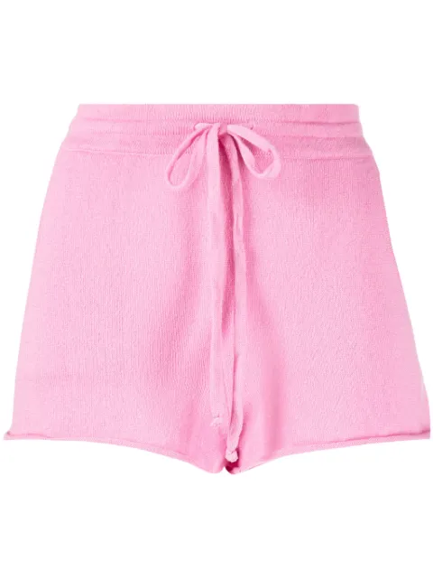 Teddy Cashmere Portofino drawstring cashmere shorts Pink PORTOFINO