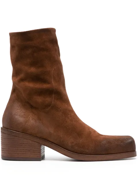 Marsèll 55mm Cassello square-toe suede ankle boots Brown MW6665141