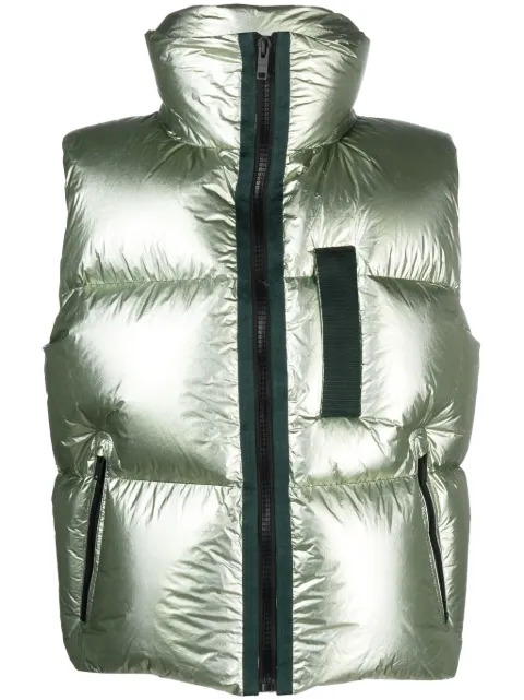 Givenchy metallic-finish down gilet Green BM014F14Y4
