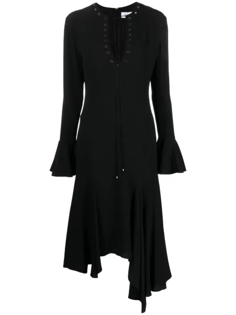 Blumarine eyelet-detail asymmetric dress Black 2A381A