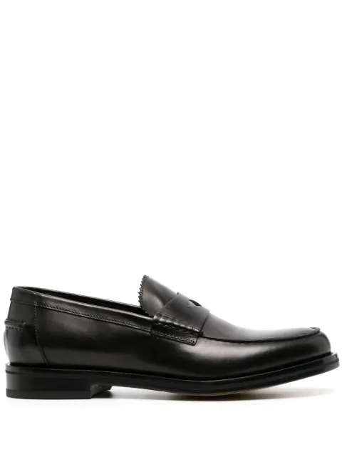 Doucal's slip-on leather penny loafers Black DU3241BOGAUF159