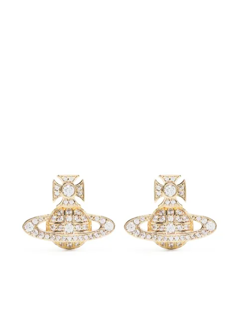 Vivienne Westwood Orb crystal-embellished stud earrings Gold 6201033A02R102SM