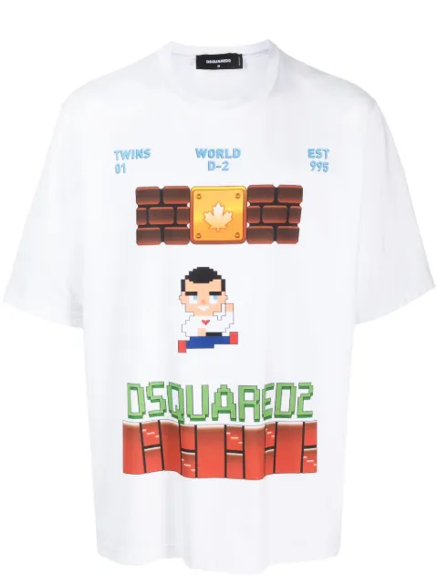 DSQUARED2 logo-print cotton T-shirt White S74GD1179S24581