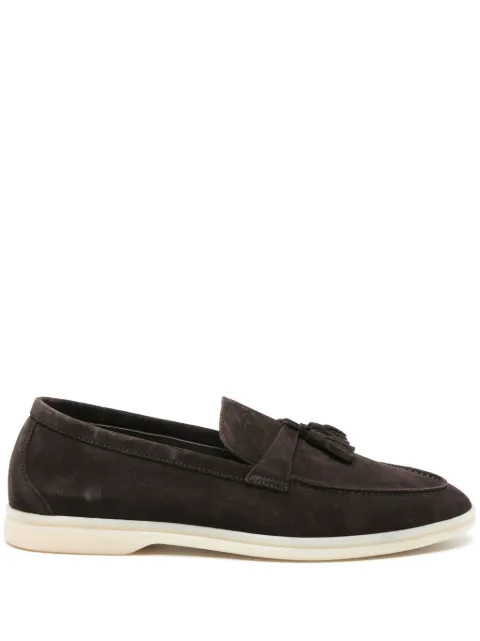 Scarosso tassel-detail suede loafers Brown LEANDROLOAFBRWSUED