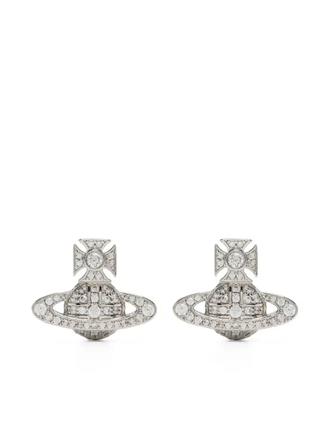 Vivienne Westwood Orb crystal-embellished stud earrings Silver 6201033A02P102SM