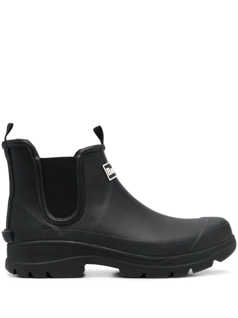 Barbour logo-patch ankle boots Black MRF0028
