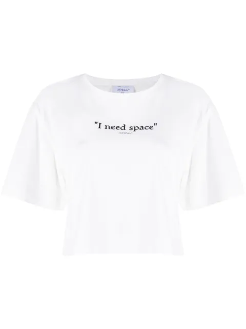 Off-White slogan-print cotton T-shirt White OWAA090F23JER0060110