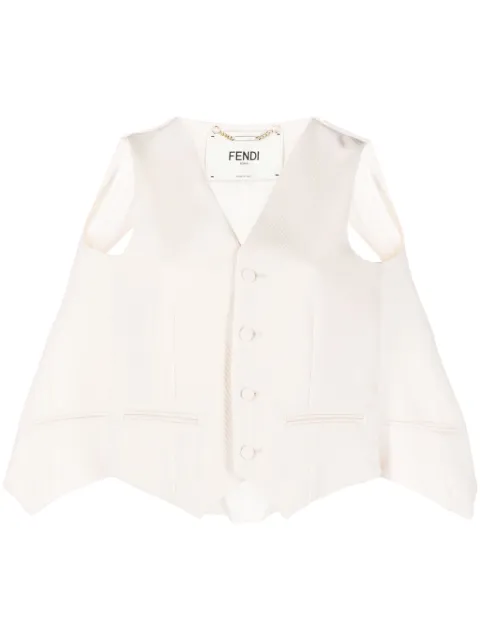 FENDI cut-out tailored cape Pink FT5984AM3R