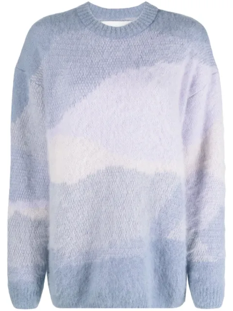 Rodebjer Eclipse patterned intarsia-knit jumper Purple 2330152