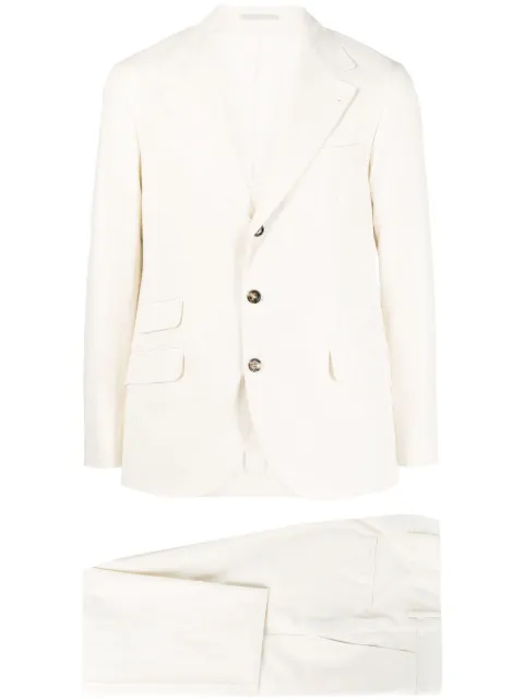 Brunello Cucinelli single-breasted suit Neutrals ML472LDWHC171