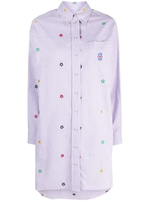 Kenzo design-embroidered poplin shirtdress White FD62RO0929LJ