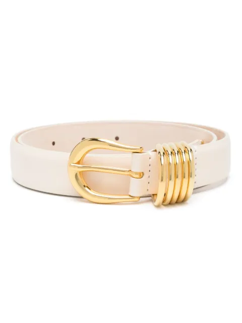 Déhanche Hollyhock leather belt White HOLLYG