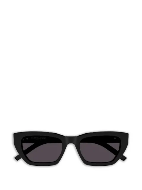 Saint Laurent Eyewear logo-plaque rectangle-frame sunglasses Black SLM127F001