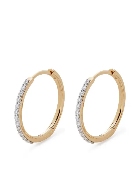 Monica Vinader 14kt yellow gold diamond hoop earrings Gold YGEASMHPDIA