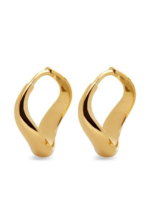 Monica Vinader Swirl polished-finish hoops Gold GPEASWR4NON