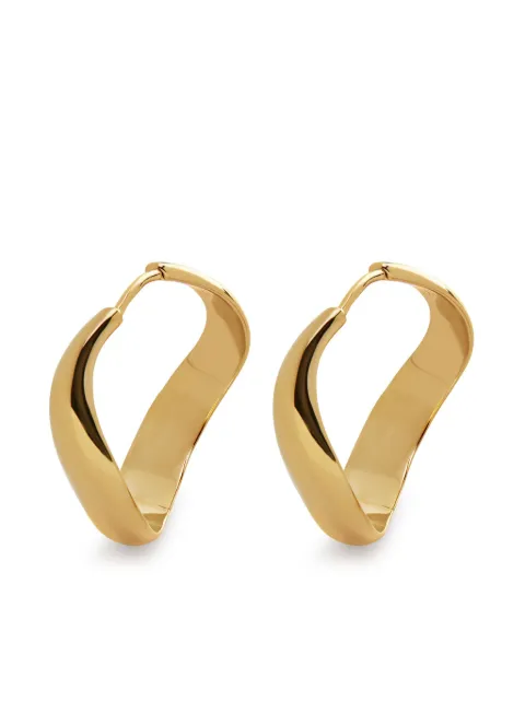 Monica Vinader medium Swirl hoop earrings Gold GPEASWR3NON