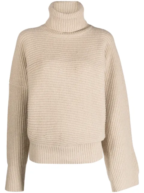 Stella McCartney regenerated-cashmere cape jumper Neutrals 6K05593S2448