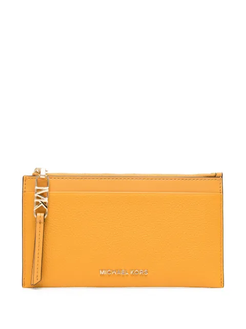 Michael Michael Kors logo-lettering leather card case Yellow 34F3G8ED7L