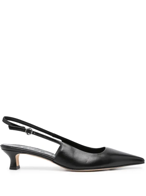 Aeyde 50mm pointed-toe leather pumps Black A11PUCATSS35KT223800007