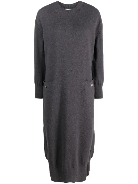 Barrie Iconic knit midi dress Grey C159405
