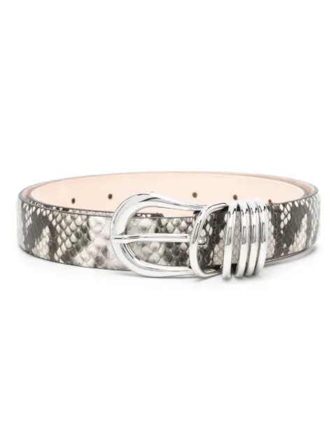 Déhanche Hollyhock snakeskin-effect leather belt Neutrals HOLLYS
