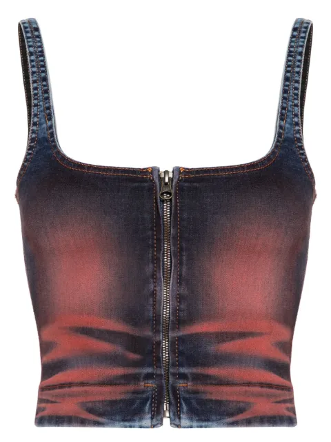 KNWLS Harley denim crop top Red SS24HARLEYT0CRER
