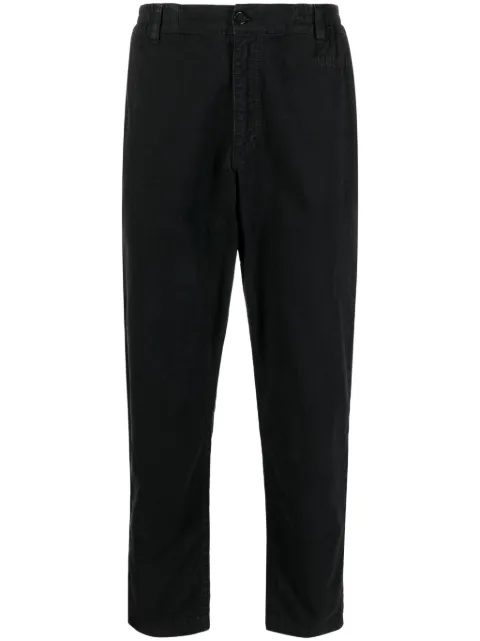 Moschino logo-embroidered straight-leg trousers Black A03557023
