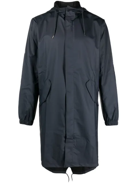Rains zip-up hooded raincoat Blue RA18140